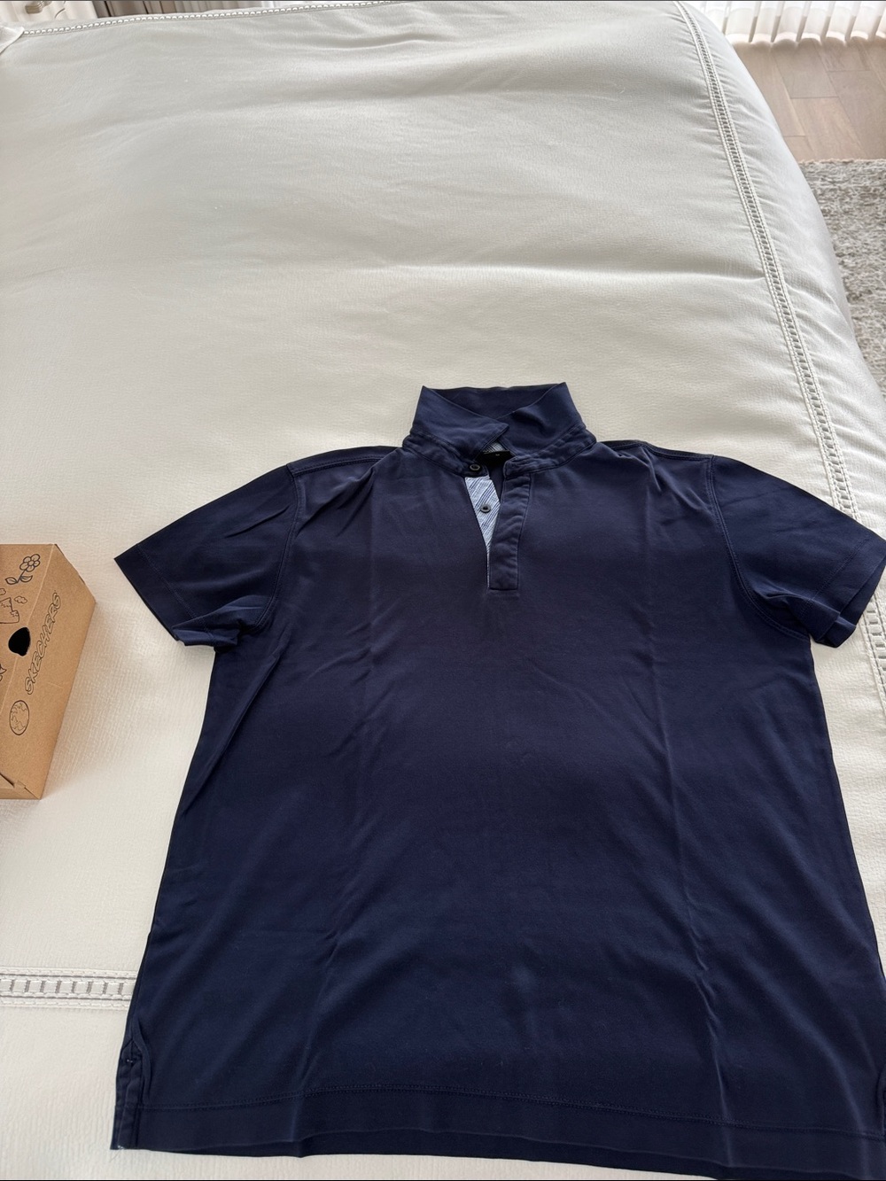 Boss Men's Dark Navy Short-Sleeve Polo